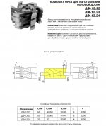 ДФ-12.22 комплект фрез для изготовления доски пола 160х60х50, шип трапеция, Р6М5